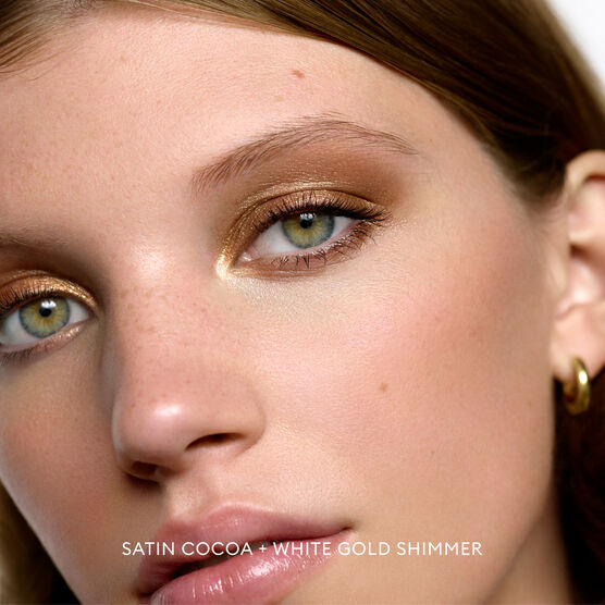 SATIN SHIMMER DUO EYE COCOA WHITE GOLD